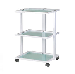 Silver Fox 3 Tier Glass Trolley Table (1040)