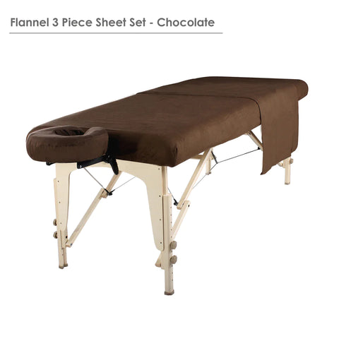 Master Massage Deluxe Massage Table Flannel 3 Piece Sheet Set - 100% Cotton