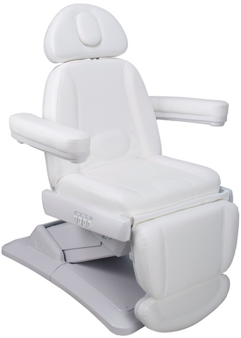 Silver Fox 3 Section Professional Electric Facial Chair in White (2235D)
