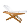 Image of Silver Fox Luna X 3 Section Wooden Electric Massage Table / Facial Bed, White (2256)