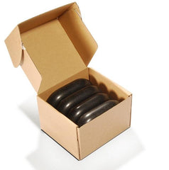 Master Massage Extra Large Flat Ovular Hot Stone Set for Hot Stone Massage (Basalt Rock - 4 pcs) (31141)