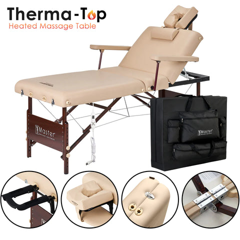 Master Massage 30" DEL RAY™ Salon Portable Massage Table with Therma-Top - 28291
