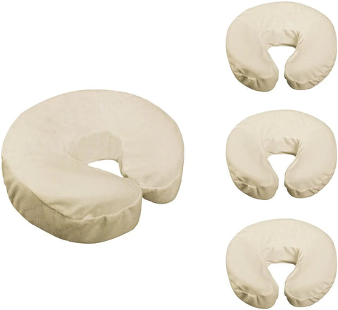 Master Massage Fitted Crescent Face Pillow (Face Pillow, Headrest, Face Cradle) Cover, 4 Piece Pack (D00862)
