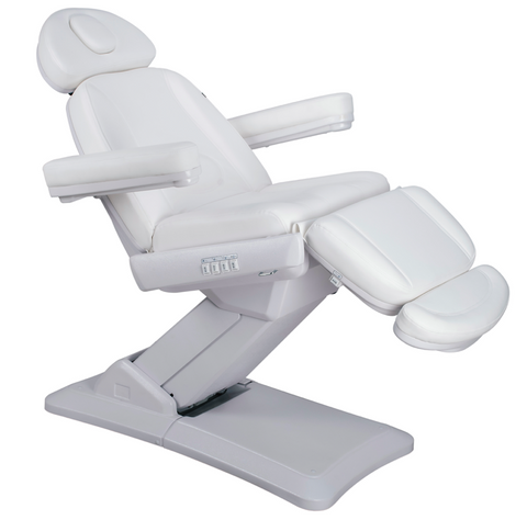 Silver Fox 3 Section Professional Electric Facial Chair in White (2235D)