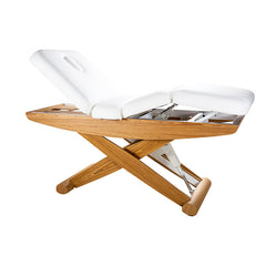 Silver Fox Luna X 3 Section Wooden Electric Massage Table / Facial Bed, White (2256)