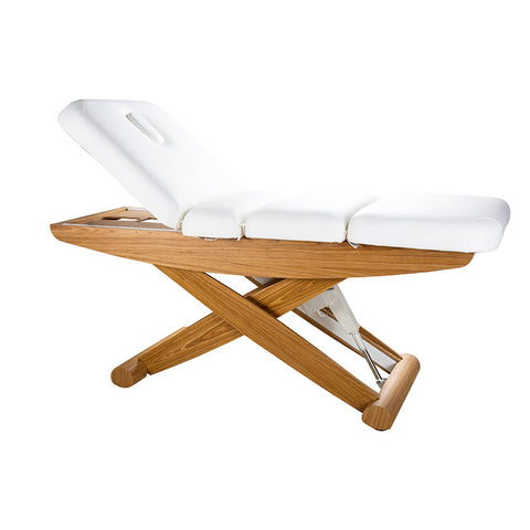 Silver Fox Luna X 3 Section Wooden Electric Massage Table / Facial Bed, White (2256)